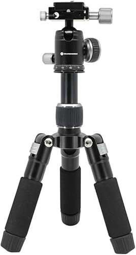 Trípode de 50 V de perfil bajo para cámara y iPhone, trípode compacto de mesa y viaje con mango de aluminio, compatible con teléfonos inteligentes