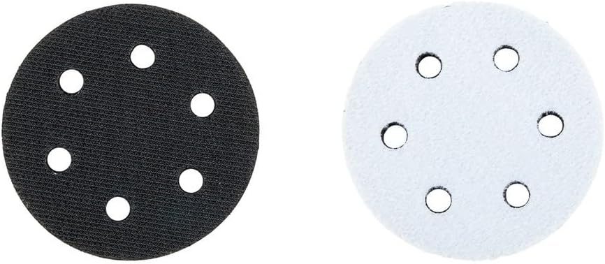 2-Pack 3 Inch Soft Sponge Interface Pad with 6 Holes for Orbital Sander, Hook and LOOPs Backing Pad for Contour Sanding, Foam Disc Accessory