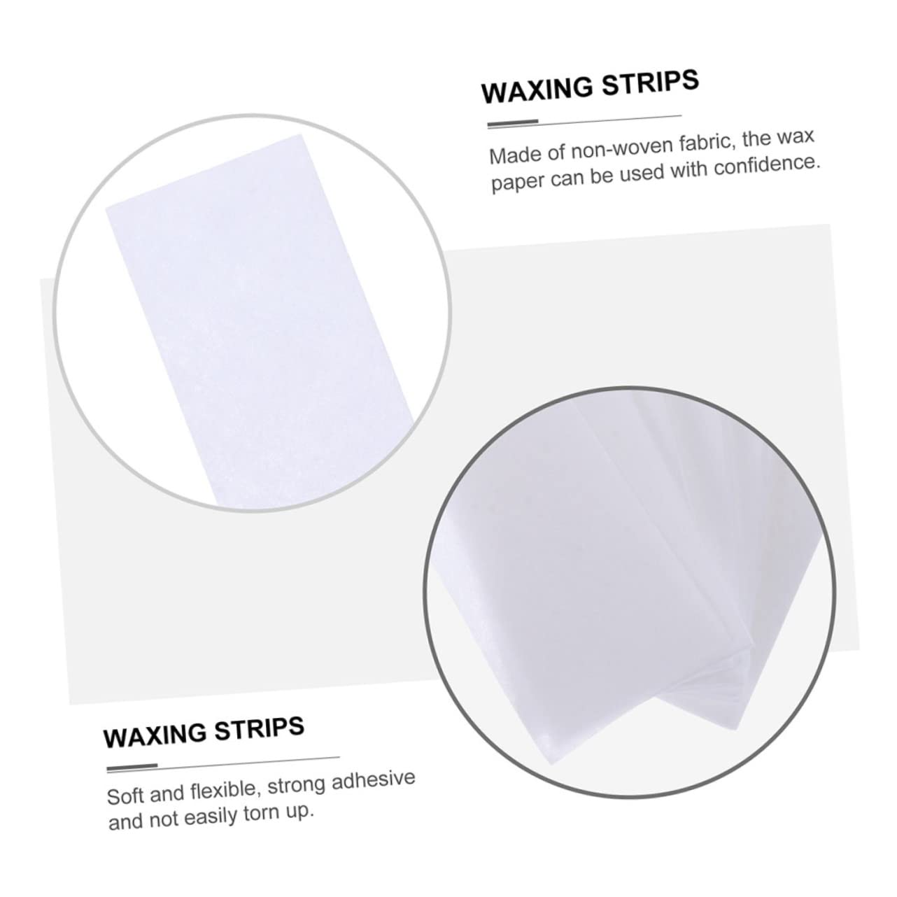 Healeved Wax Strips Alternative 400pcs Wax Strips for Body Face Hair Removal Kit Women's Waxing Strips