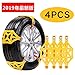 iHOVEN車チェーン 車用タイヤチェーン ４個入り スノーチェーン カースノーチェーン165mm-265mmまで対応 滑り止め 事故防止 デュアルフック付き 緊急ツール カーアクセサリータイヤ アンチスキッドベルト 車のタイヤ 緊急用 アイスバーン タイヤに対応 冬の緊急事態 簡単な車ユニバーサル カー用品 雪対策 迅速なインストール 砂/泥道路 泥道 雪道 雨雪対応 取付簡単 耐磨耗 安全 凍結 スリップ 事故 悪路 汎用 非金属 品質保証 ジャッキアップ不要 耐性収納ケース付き 手袋付き
