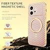 Funda Delgada para Honor 600 Carcasa Protectora de Fibra de Carbono con Chapado de Lujo a Prueba de Golpes con Soporte Plegable de Giro 360° Compatible con Funda para Honor 600 para Hombres Mujeres (Rosa) 4