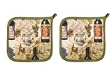 Now Designs Basic Potholders, Wine Labels, Set of 2