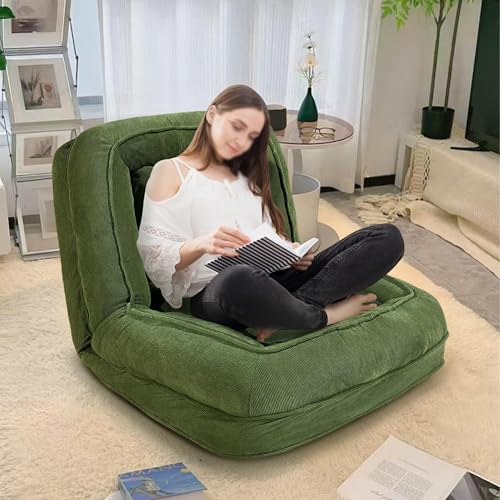 Umwandelbares Schlafsofa, verstellbares Lazy Sofa mit 5 Positionen, Tatami Sitzsack- Sofa mit weichen Kissen für Schlafzimmer, Wohnzimmer, Büro