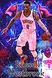  Russell Westbrook Notebook: Russell Westbrook Notebook Journal Gift,120 Lined Paper Book for Writing, Perfect Present for Fans, Notebook Diary 6 X 9 Inches