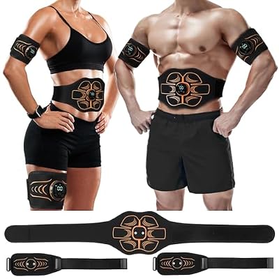 Electronic Muscle Stimulator;Abs Stimulator Muscle Machine for Abdomen/Arms,USB Rechargeble for Fitness Strength Training Workout Equipment Men and Women