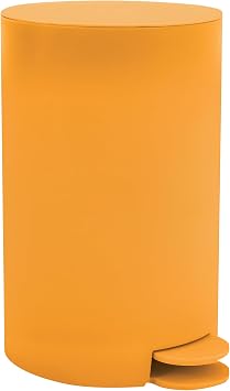 MSV Osaki Cosmetic Bin Pedal Bin 3 Litres with Removable Inner Bucket Saffron Yellow