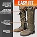 Pike Trail Adjustable Leg Gaiters - Lightweight, Waterproof - Leg Guards for Men & Women - Hiking Essentials Ideal for Hunting, Trekking & Fishing - Olive Drab - 1 Pair