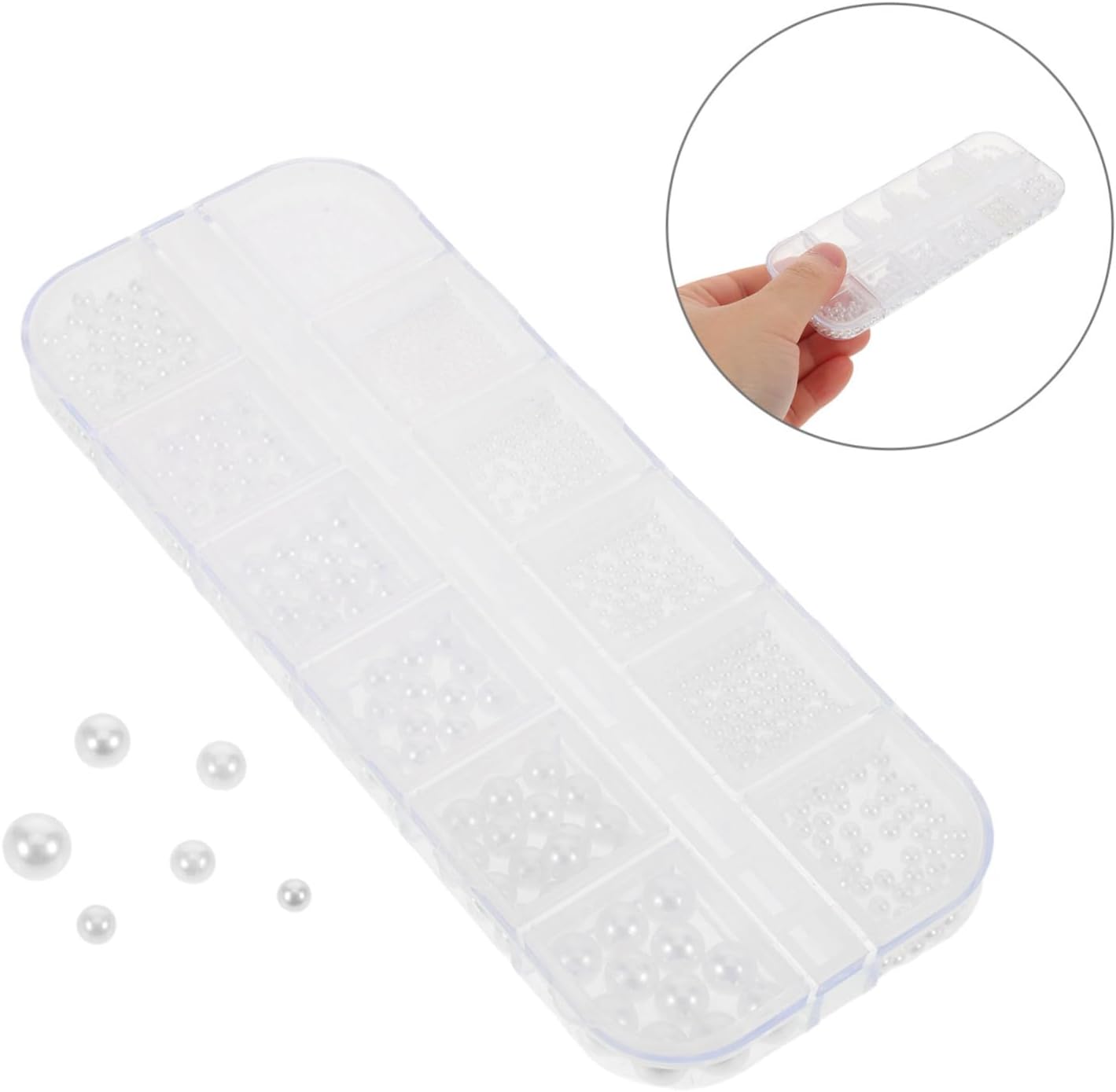 Faux Pearl Nail Charms Half Flat Back 2 Boxes