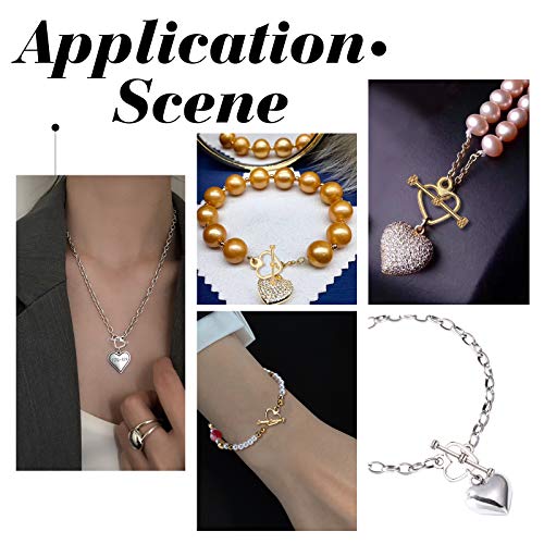 Superfindings About 200 Sets Heart Toggle Jewelry Clasps 2 Colors Necklace Toggle Clasp Alloy T-Bar Closure Connector Set For Necklace Bracelet Jewelry Making Diy Craft #TOP4