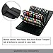 Universal Black 80 Slot Premium Heavy-Duty Nylon Marker Storage Case with Shoulder Strap - Works with Lipstick, Prismacolor, Copic, Sharpie, and more (Black)