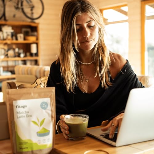 Miniatura 7 de Fitago Matcha Latte Instantáneo Ecológico - 300g Bebida Preparada De Té Matcha Bio Con Leche De Coco, Canela Y Vainilla Té Matcha Japonés Grado Premium 100 Natural, Sin Azúcares Añadidos