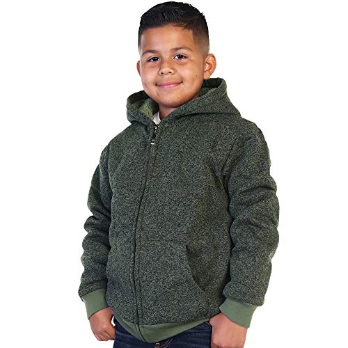 Swan Boy's Full-Zip Sherpa-Lined Hoodie Jacket