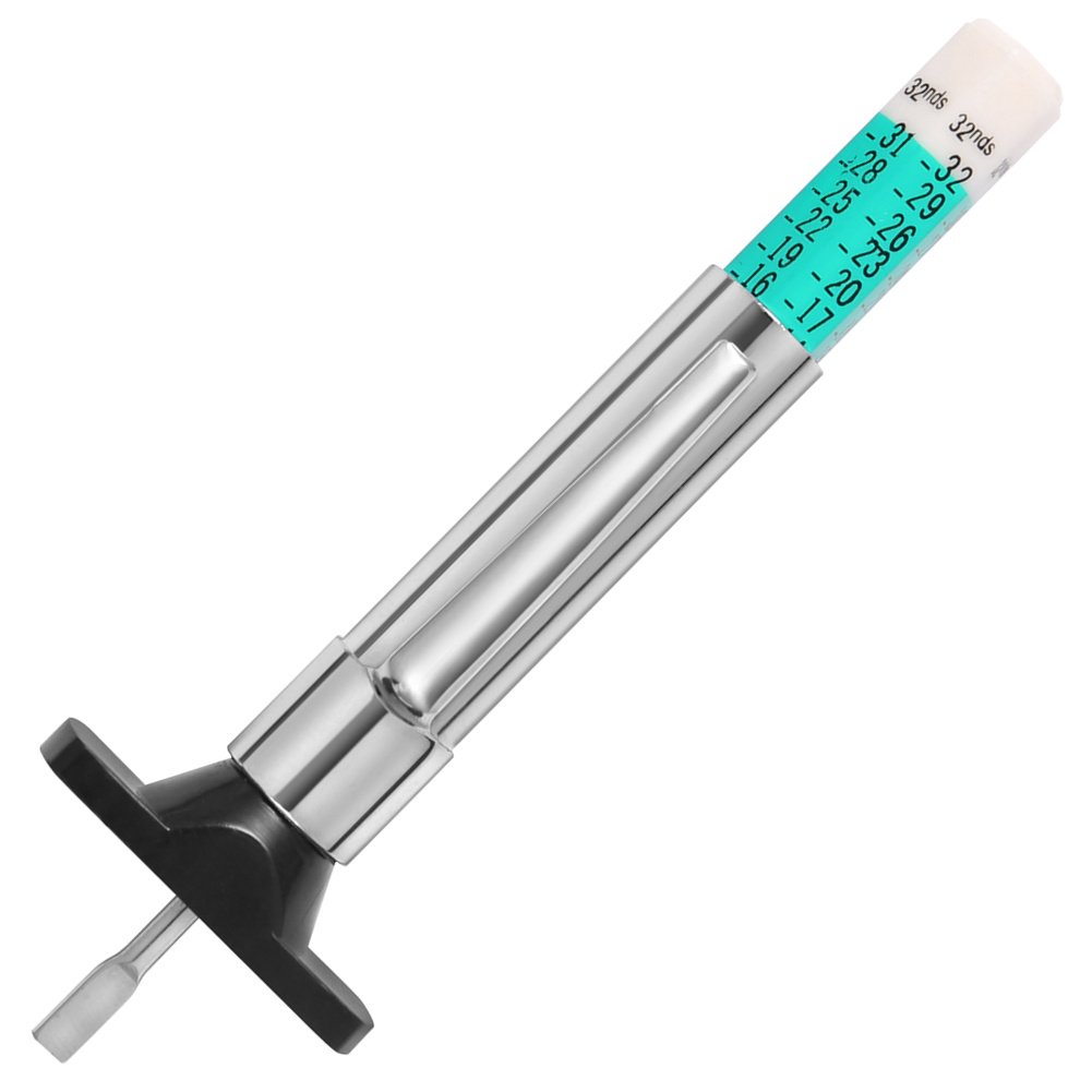 Tire Tread Depth Gauge, Tread Depth Gauge, Tire Gauges, Color Coded Tire Depth Gauge, Tire Tread Gauge, Tire Tread Depth Accurate Measurement Tools by PROND (Green Type)