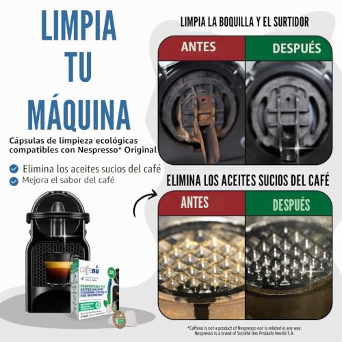 Miniatura 2 de Caffenu Cápsulas Eco Compatible Con Nespresso Original Limpia Tu Cafetera De Aceites Y Residuos De Café Que Se Acumulan En El Istema De Preparación. 5 Unidades