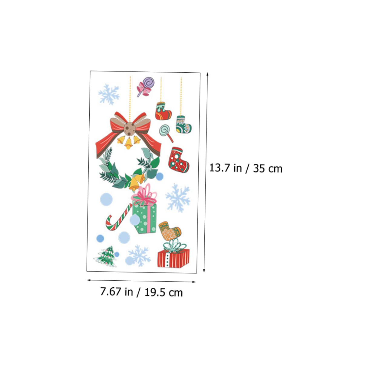 Cabilock 5 Juegos Pegatinas Navideñas Para Ventanas Calcomanías De Hadas Inflables De Navidad Puerta Embellecedor Frigorifico Decoração Home Decoracion Pegatinas De Pared 6 Hojas * 5