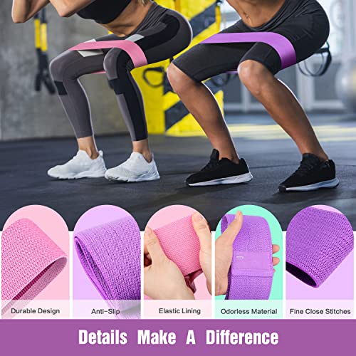 Resistance Bands For Working Out Set, Yoga Starter Set Exercise Bands, Fabric Resistance Bands For Women,Pilates Flexbands, Resistance Band For Arms, Shoulders, Legs And Butt #TOP4