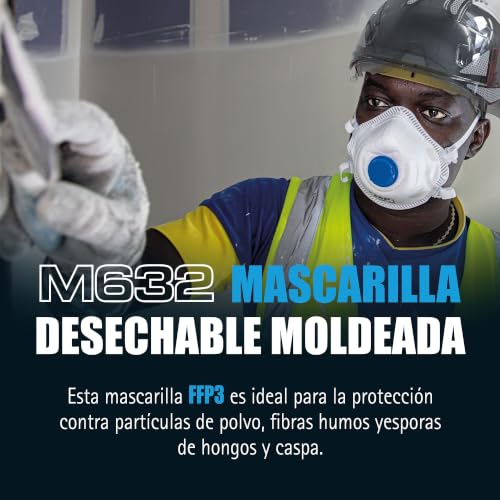 Miniatura 3 de Jsp Mascarilla Ffp3v Desechable Con Válvula De Exhalación, Moldeada, M632 Bgz130-000-A00 , Protección Industrial, En149, Sin Metal, Ajuste De 4 Puntos, Caja De 10 Unidades