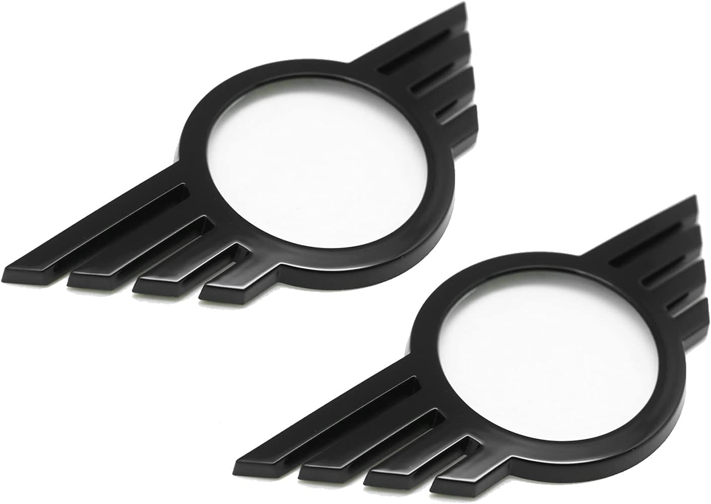 Front & Rear Glossy Black Emblem Badge Cover Compatible with 17+ Countryman F60