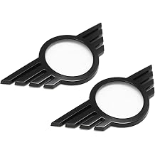 Front & Rear Glossy Black Emblem Badge Cover Compatible with 17+ Countryman F60
