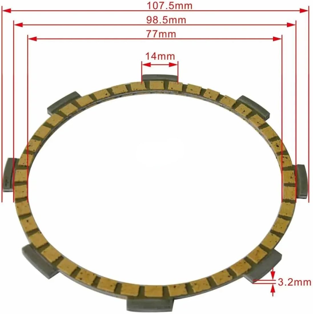 4Pcs Motorcycle Fibrous Street Clutch Discs Plates For AR80 KD80 1979-88 KDX80 80-81 KE100 76-01 KM100 76-81