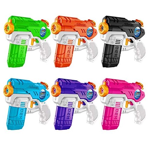 Water Guns for Kids 6 Pack Squirt Guns Water Soaker Blaster 220CC Capacity 15-20 Feet Shooting Range Water Gun for Boys Girls Toddlers Swimming Pool Beach Toys Water Fighting Toys