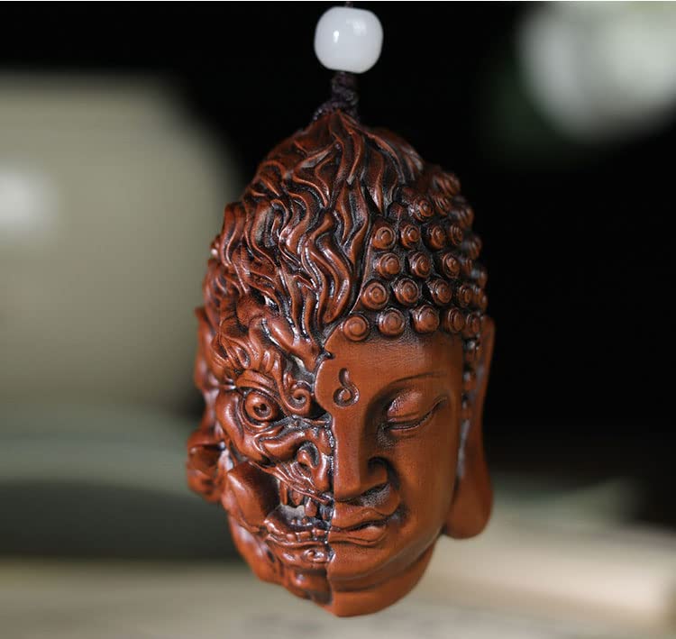 Amazon｜仏像 柘植 つげ 木彫り お守り 彫刻 キーホルダー 開運 金運 