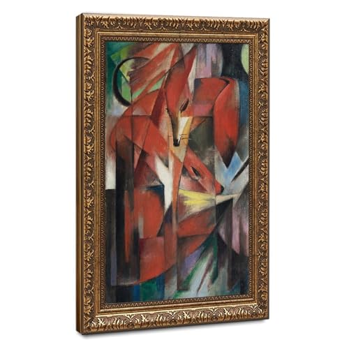Impression sur toile Franz Marc renards rouges pour bureau