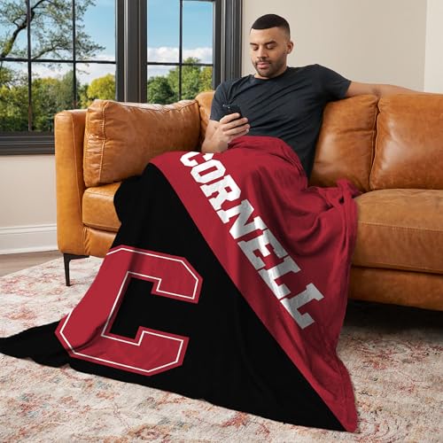 Northwest NCAA Cornell Big Red Halftone Silk Touch Throw Blanket, Ultra Soft Plush Polyester, Lightweight Warm Decorative Fan Gift, 46 x 60 in by Northwest - Used condition - Image 3