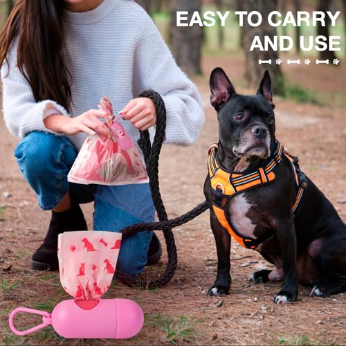 Image of Dog Poop Bags Rolls with Dispenser, Extra Thick Doggie Pet Waste Bags