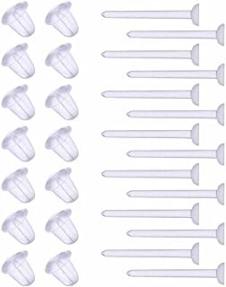 Plastic Earrings,Clear Earrings Clear Post Earring Posts and Backs Silicone Stud 100 Pairs Back