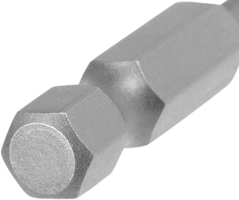 uxcell H6 (6mm) Ball End Screwdriver Bits, S2 Steel Magnetic 5.1 Inch Long Drill Bit with 1/4 Inch Hex Shank