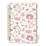 RTXLEZM Nurse Gifts for Women,Nurse Appreciation Gifts,Nurses Graduation Gifts,Pink Notebook Journal,Birthday Gift Nursing School Planner Journal,Checkered Hardcover Spiral Notebook 5.5x8.3 Inch