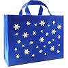 CYMA Reusable Gift Bags, Large, Snowflake, 4 Pack (Red/Blue)