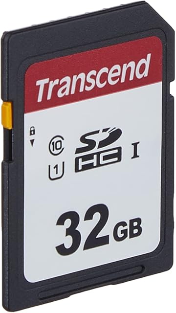Transcend 32GB SDHC 300S Memory Card UHS- I, C10, U3, V30, 4K, Full HD, Up to 95/40 MB/s (Ideal for Digital Cameras) with Frustration Free Packaging TS32GSDC300S-E