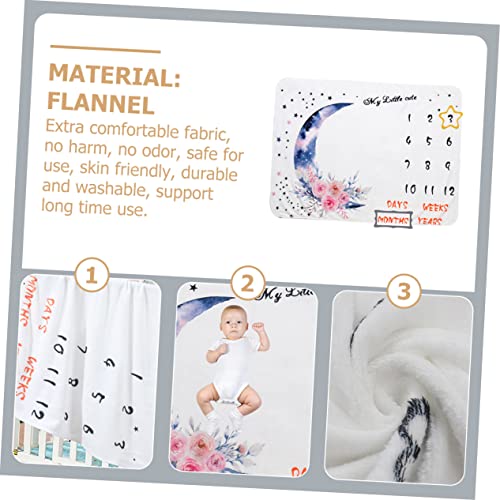 Couverture d'étape bébé en flanelle blanche lot de 2