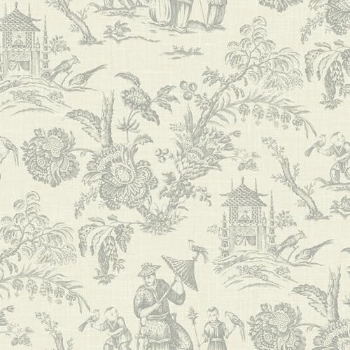 Galerie FC61808 French Country Silver Grey Chinois Wallpaper