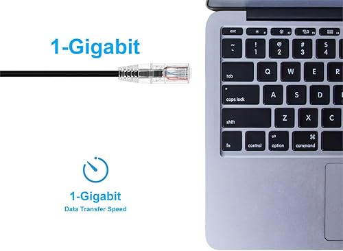 Miniatura 5 de Monoprice Cable de conexión de nivel de componente azul Cat6 de 14 pies UTP 28AWG 550MHz de cobre puro sin enganches, RJ45 SlimRun Series Cable