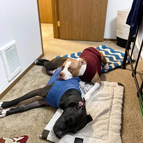 Gooby Stretch-Fleece-Weste für Hunde, Burgunderrot, Größe 6XL, Warmer Pullover aus Fleece, Hundejacke für den Winter, Hundekleidung für kleine Hunde und Jungen, Hundepullover für große Hunde