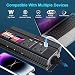 LVYUAN Power Inverter 1200/2400 W DC 12V to 240V AC Car Converter with 4 USB, 3 UK Sockets, Dual LED Display and Fan, Car Adapter, Black