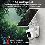 6W Solar Panel for Ring Camera, Charging Mount for Ring Outdoor Camera, IP66 Wterproof, High-Efficiency Monocrystalline Silicon Solar Panel with Upgrade 360° Adjustable Mount