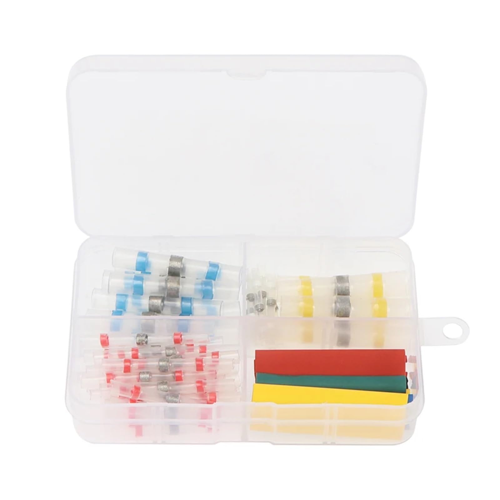 BYLSAGWHT 50PCS Solder Seal Wire Connectors Kit +13Pcs Heat Shrink Tubes Insulated Marine Electrical Butt Terminals