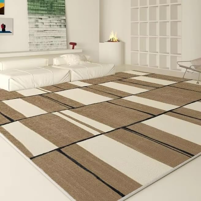 Tapis de salon 160x200 cm antidérapant style moderne simple pour canapé