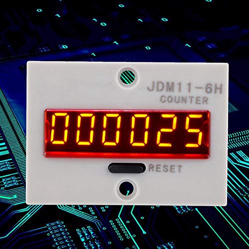 Image of 6 Digits Electronic Counter, 0-999999 Counting Range LED Digital Display Counter Relay No Voltage Counter (AC /DC110V)