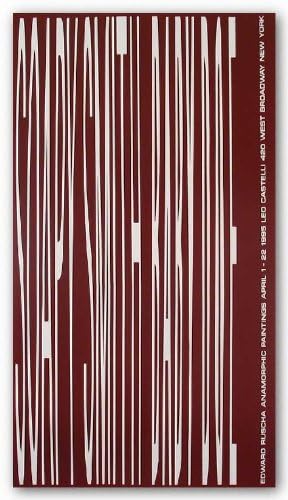 Anamorphic Paintings by Edward Ruscha 36"x20" Art Print Poster