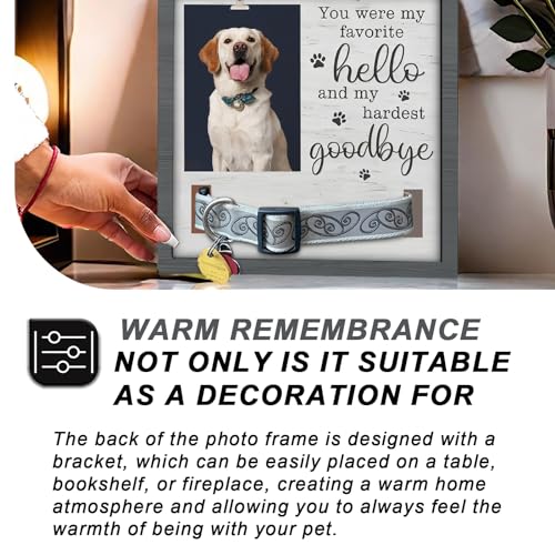 Sporgo Holz Bilderrahmen mit Foto: Hund und Katze Gedenk Fotorahmen, Andenken An Verstorbenen Hund, ErinnerungBilderrahmen, Holz Bilderrahmen für Hunde oder Katzenbesitzer (9 x 9 Zoll)