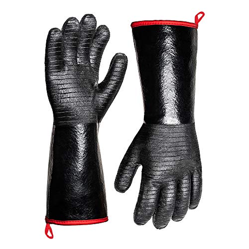 Comparison: Best Oil For Bbq Grill 10 932°F Extreme Heat Resistant Gloves for Grill BBQ,Aillary Waterproof Long Sleeve Pit Grill Gloves for Fryer, Baking, Oven,Smoker,Fireproof, Oil Resistant Neoprene Coating(14-Inch )