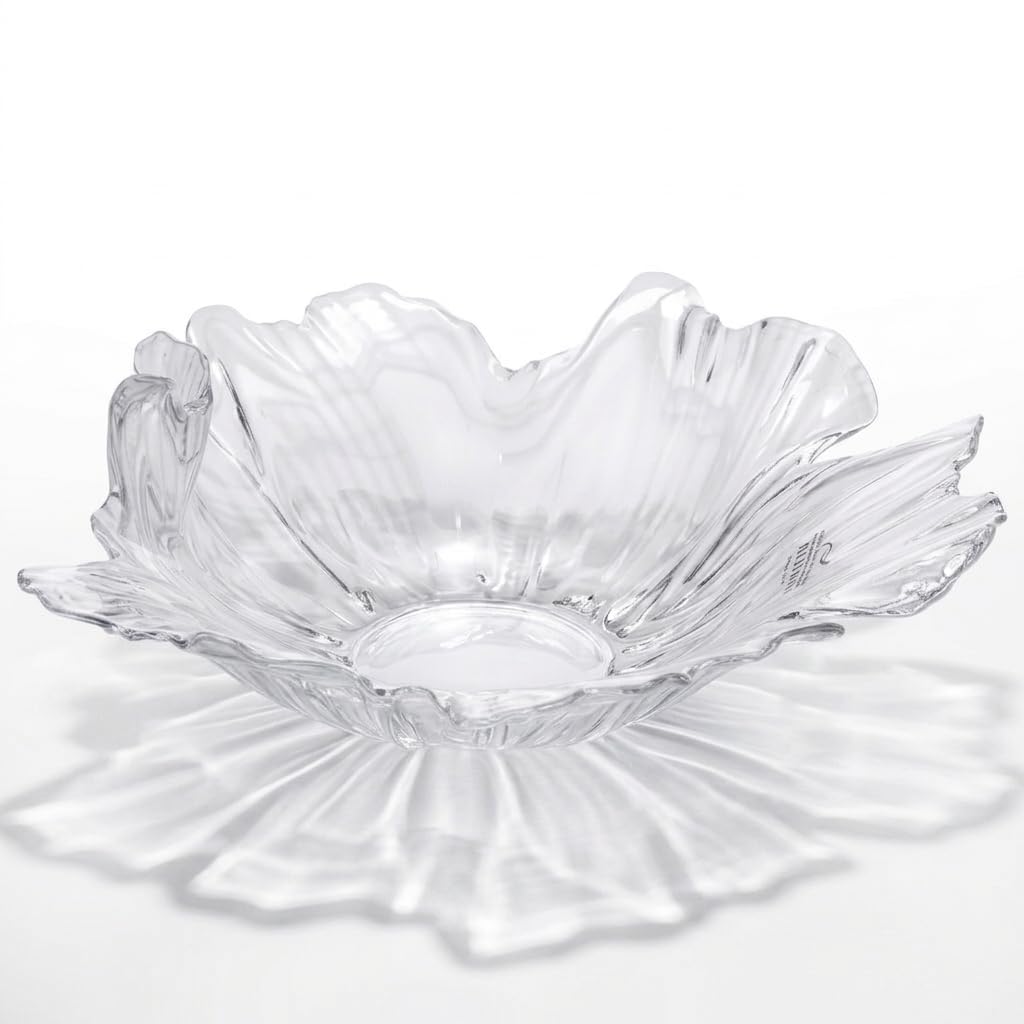 Pièce Maîtresse en Verre de Murano Blanc Pansy Iris