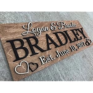 Personalized Wedding Gift | Custom Wood Sign | Wooden Last Name Established Sign | Family Name Sign Wooden Sign | Wooden Sign | Anniversary Gift | Couples Gift Personalized Wedding Gift Custom Wood Sign Wooden Last Name Established Sign Family Name Sign Wooden Sign Wooden Sign Anniversary Gift Couples Gift