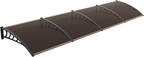 Vista 88 de VINGLI - Toldo para puerta y ventana para exteriores, 30 x 40 pulgadas, cubierta de policarbonato para puerta de patio, para protección del sol