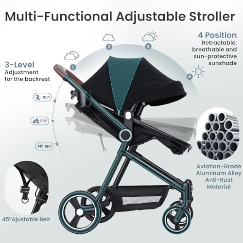 Leooy 2-1 Baby Stroller